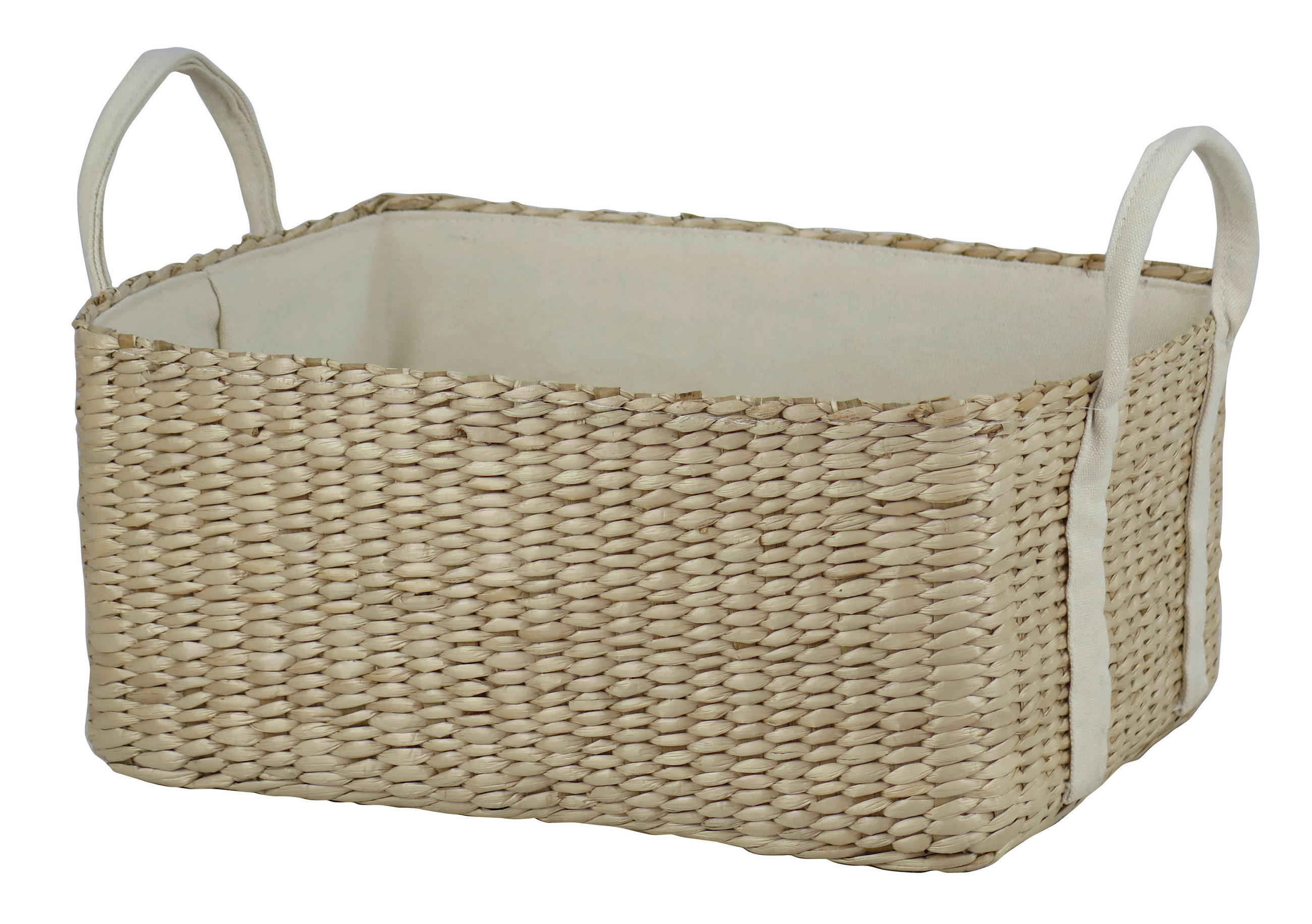 REGALKORB  - Beige/Weiß, LIFESTYLE, Holz/Textil (35/26/16cm) - Landscape