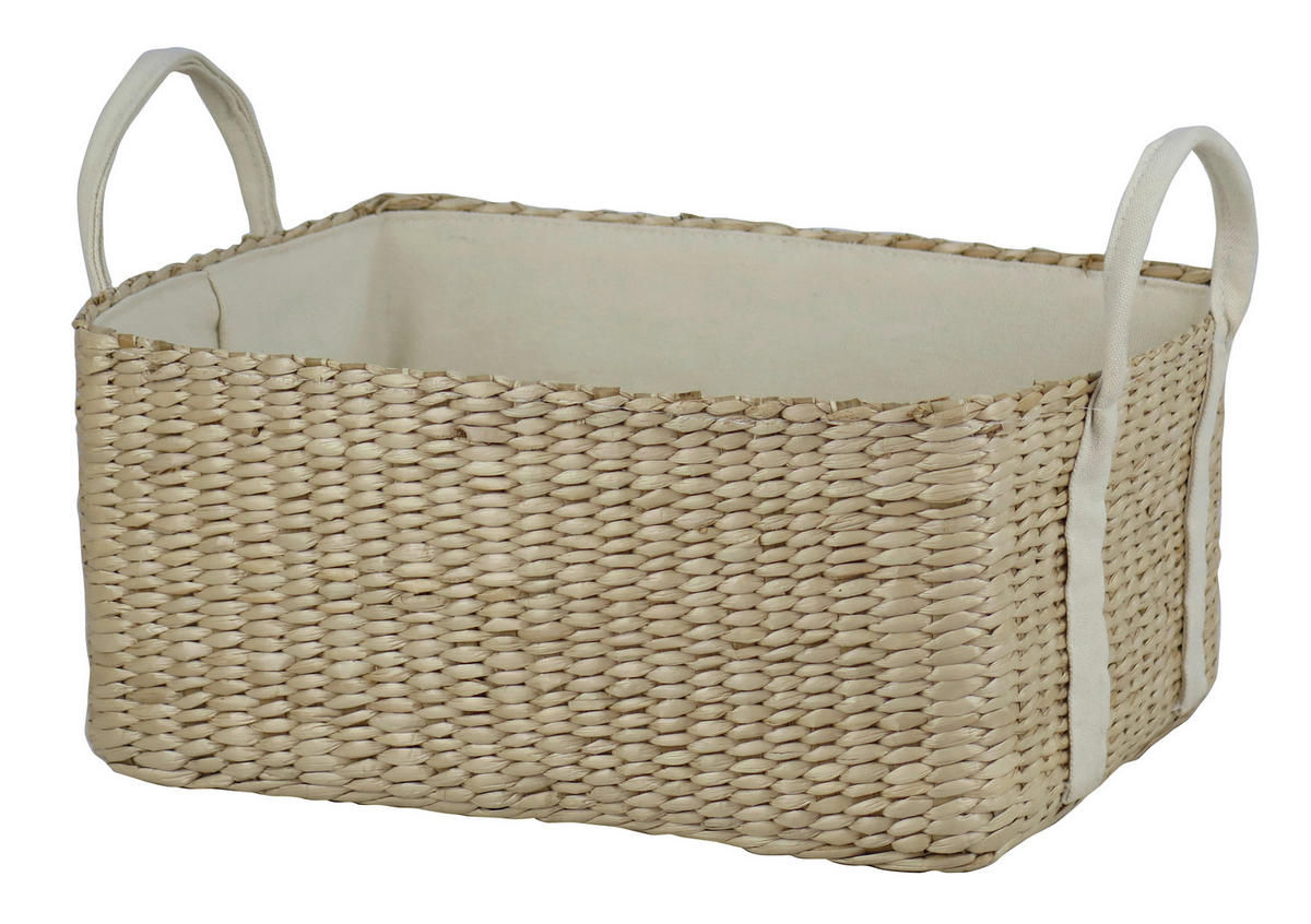 REGALKORB  - Beige/Weiß, LIFESTYLE, Holz/Textil (35/26/16cm) - Landscape
