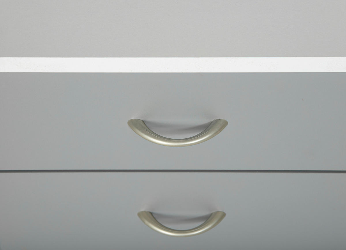 KONTAJNER NA KOLIESKACH, 40/65/36 cm - sivá/biela, Konventionell, kompozitné drevo/plast (40/65/36cm) - MID.YOU