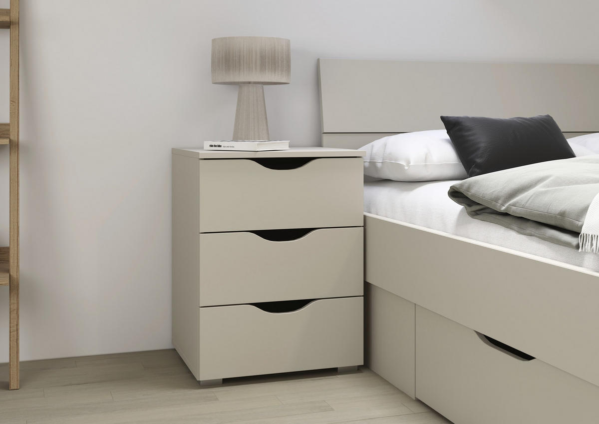 NACHTTISCH 47/62/42 cm  in Champagner  - Champagner/Silberfarben, Basics, Holzwerkstoff (47/62/42cm) - Boxxx