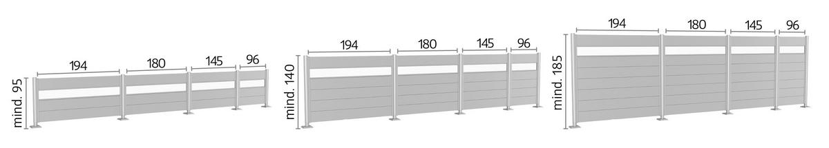SICHTSCHUTZ - Dunkelgrau, Basics, Kunststoff/Metall (96/137/4,4cm) - Biohort