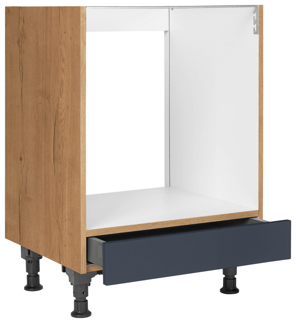 HERDUMBAUSCHRANK 60,0/87,0/56,0 cm  in Blau, Eichefarben  - Blau/Eichefarben, MODERN, Holzwerkstoff (60,0/87,0/56,0cm) - Nobilia