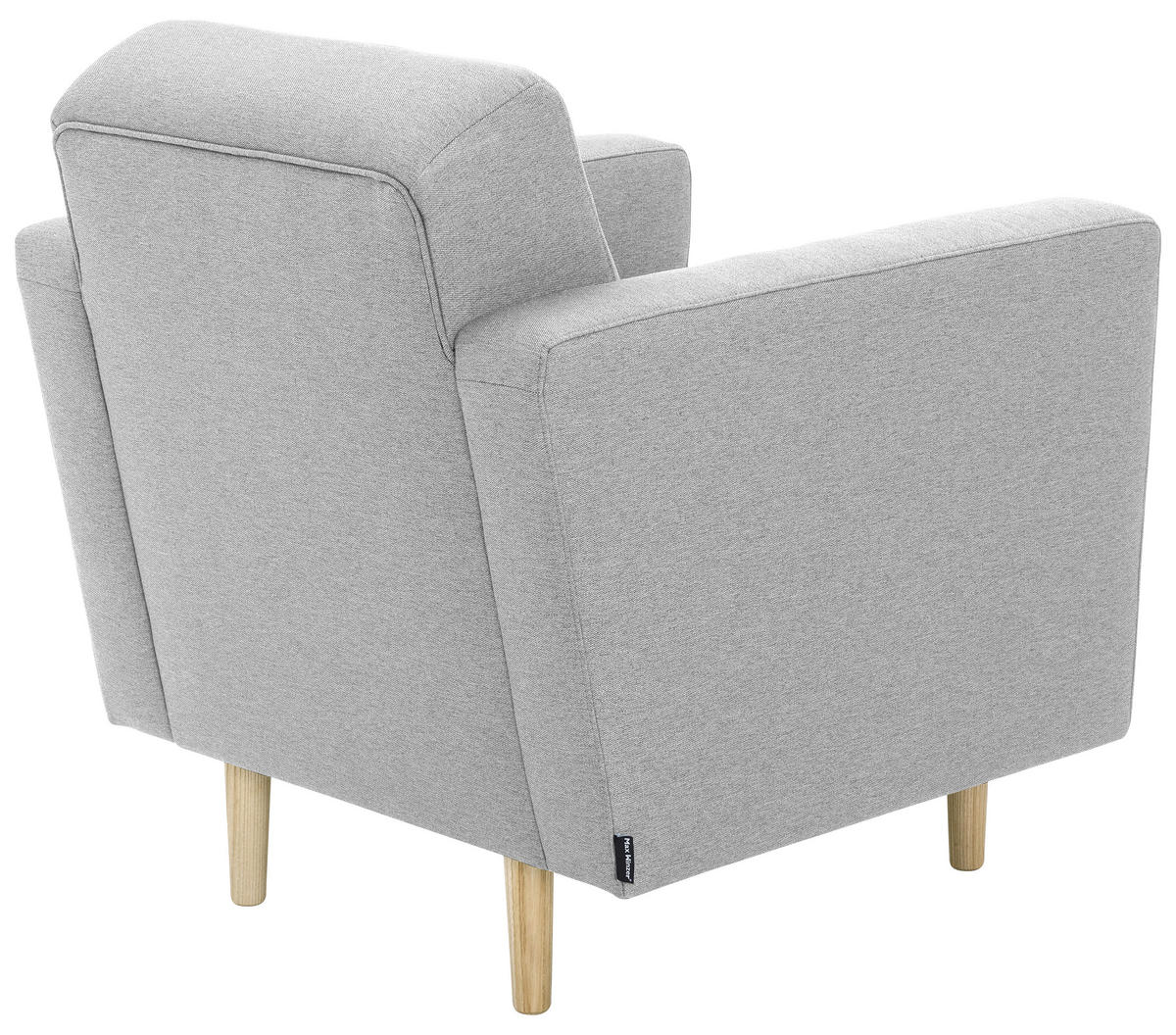 SESSEL Flachgewebe Hellgrau    - Eschefarben/Hellgrau, MODERN, Holz/Textil (75/81/83cm) - Max Winzer