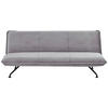 SCHLAFSOFA in Velours Grau  - Schwarz/Grau, MODERN, Textil/Metall (190/75/89cm) - MID.YOU