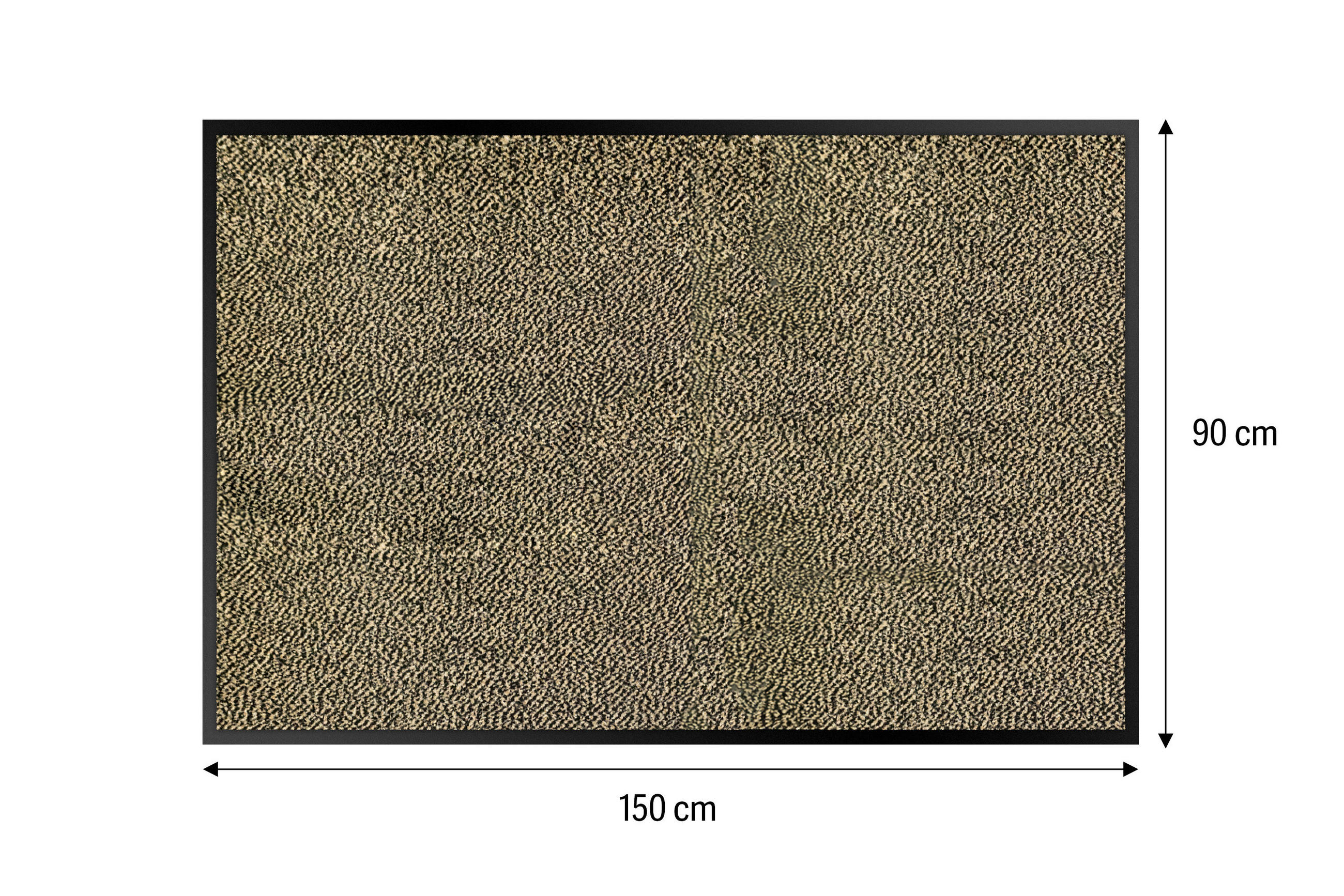 SZENNYFOGÓ SZŐNYEG - világosbarna, Basics, műanyag/textil (90/150cm)