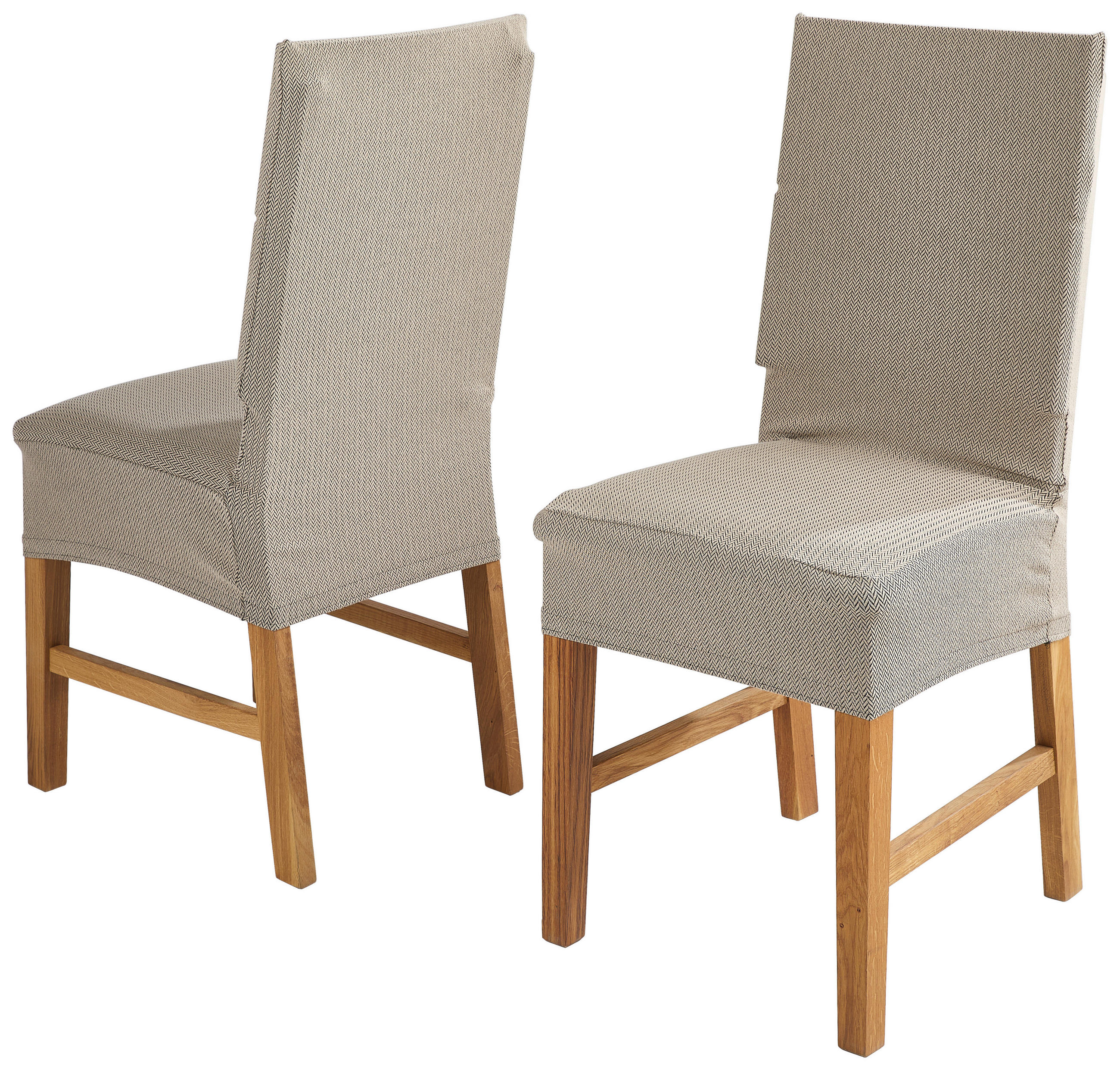 STUHLHUSSE - Beige/Schwarz, Textil (40/45/65cm) - Novel