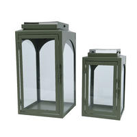 Felinar - verde, Lifestyle, sticlă/metal - Ambia Home