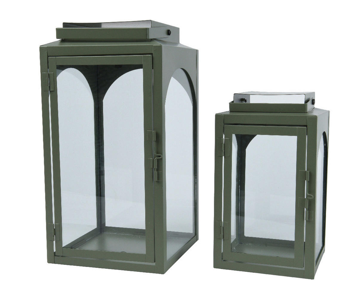 Felinar - verde, Lifestyle, sticlă/metal - Ambia Home