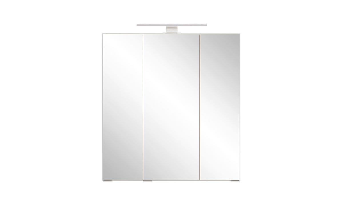 SPIEGELSCHRANK 60/64/20 cm  - Edelstahlfarben/Weiß, Trend, Glas/Holzwerkstoff (60/64/20cm) - Held
