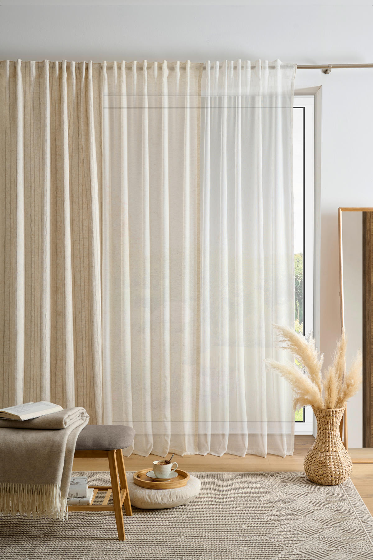 FERTIGVORHANG blickdicht  - Taupe/Naturfarben, Trend, Textil (140/245cm) - Esposa