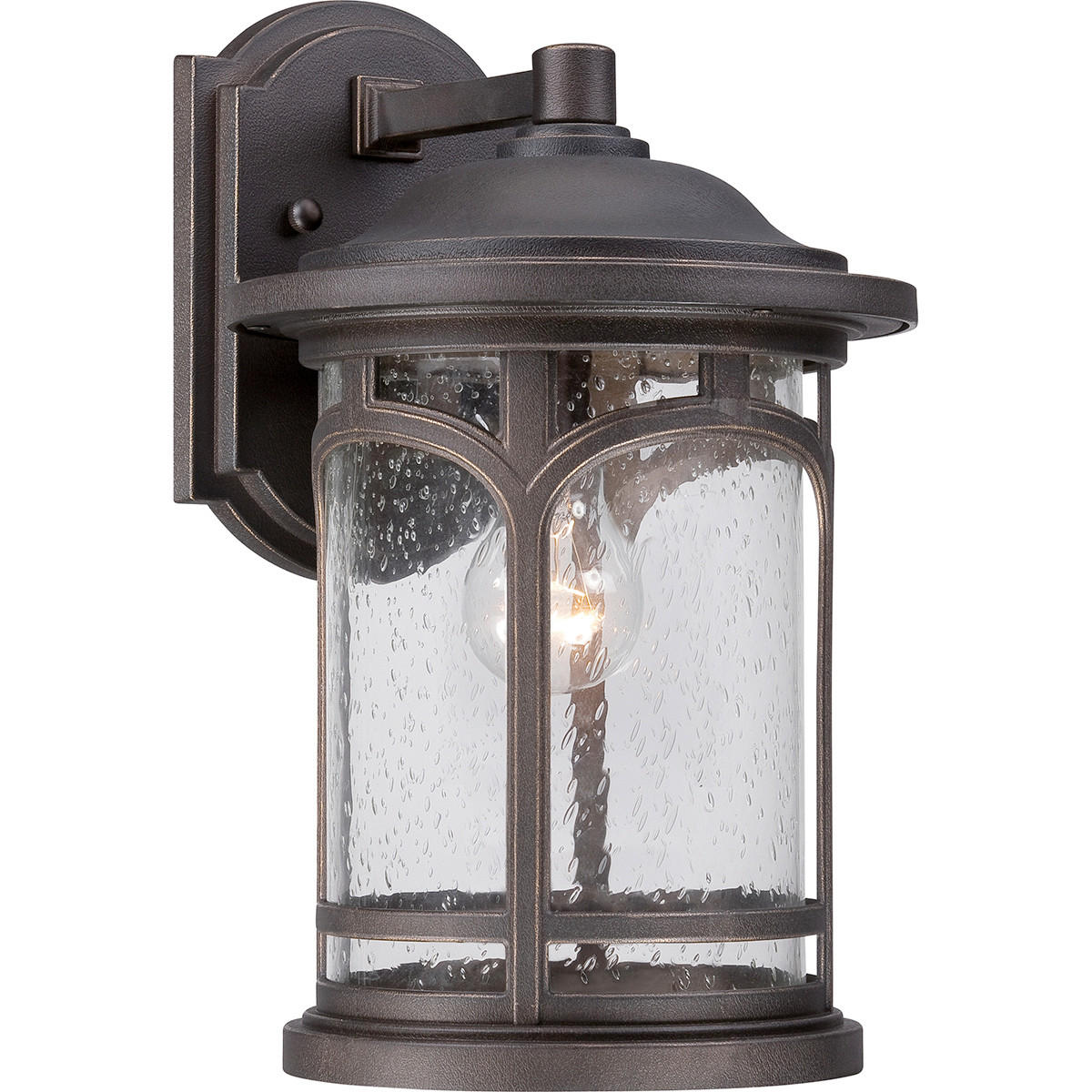 AUßENWANDLEUCHTE 22,9/25,7/36,7 cm   - Bronzefarben, KONVENTIONELL, Glas (22,9/25,7/36,7cm) - Elstead Lighting