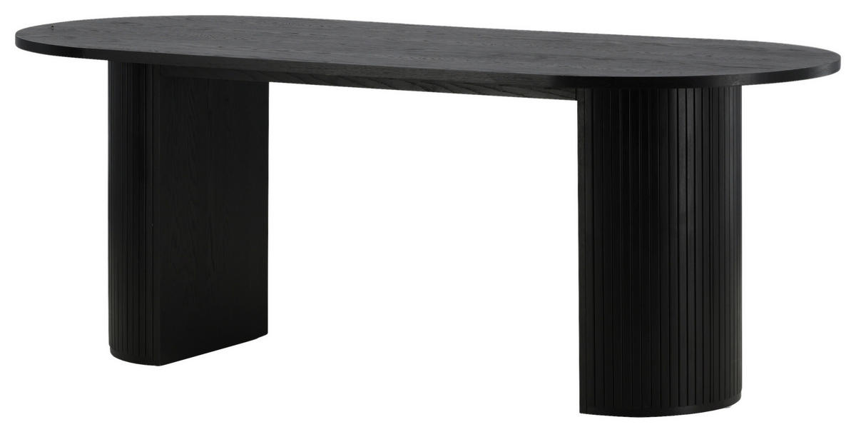 ESSTISCH in Holzwerkstoff, Holz 200/90/75 cm  - Schwarz, Design, Holz/Holzwerkstoff (200/90/75cm) - Livetastic