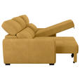 ECKSOFA Senfgelb Mikrofaser  - Senfgelb/Schwarz, KONVENTIONELL, Kunststoff/Textil (285/177cm) - Carryhome