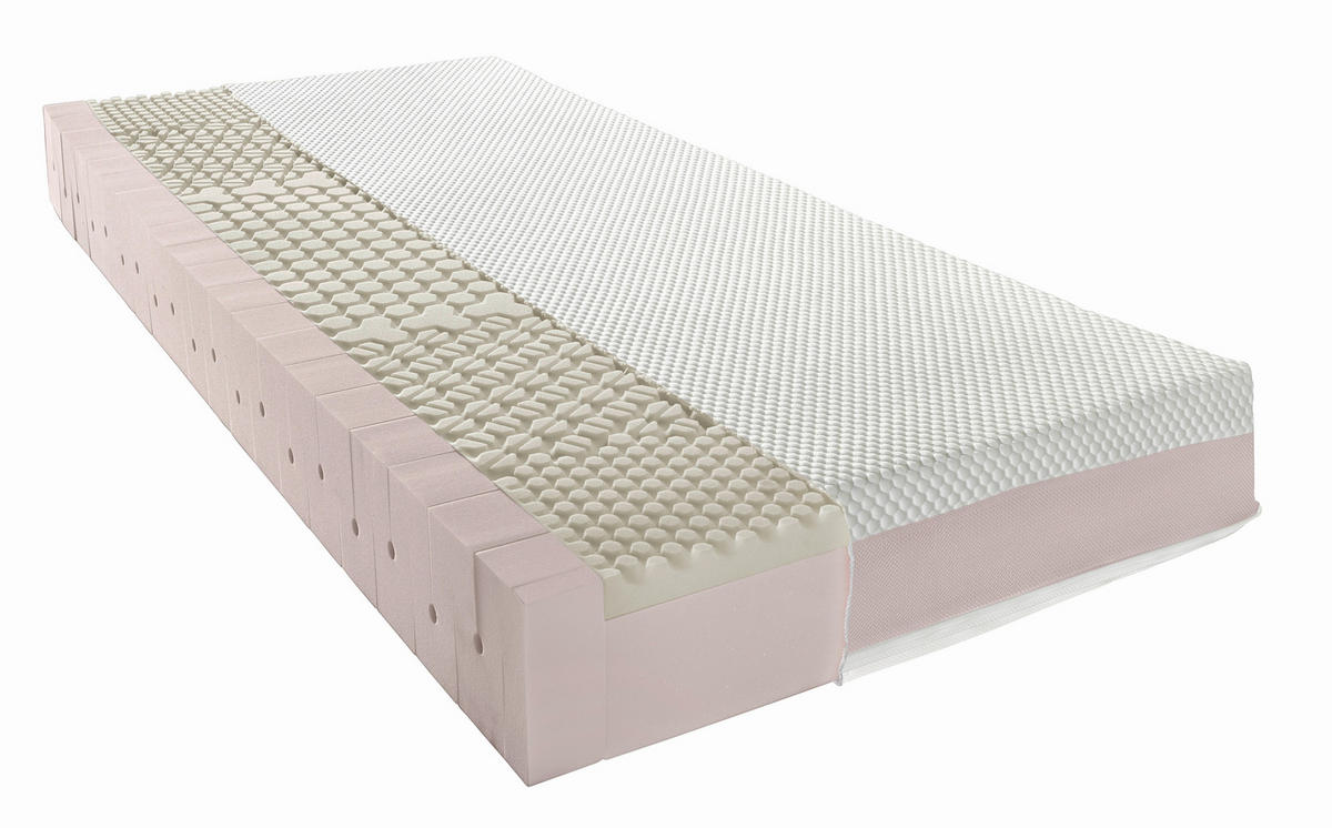 KALTSCHAUMMATRATZE 90/200 cm Höhe ca. 19 cm  - Weiß, Basics, Textil (90/200cm) - Novel