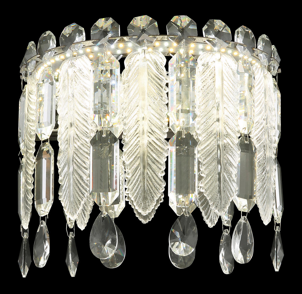 LED VÄGGLAMPA 28/17/24,5 cm   - klar/kromfärg, Klassisk, metall/glas (28/17/24,5cm) - Globo