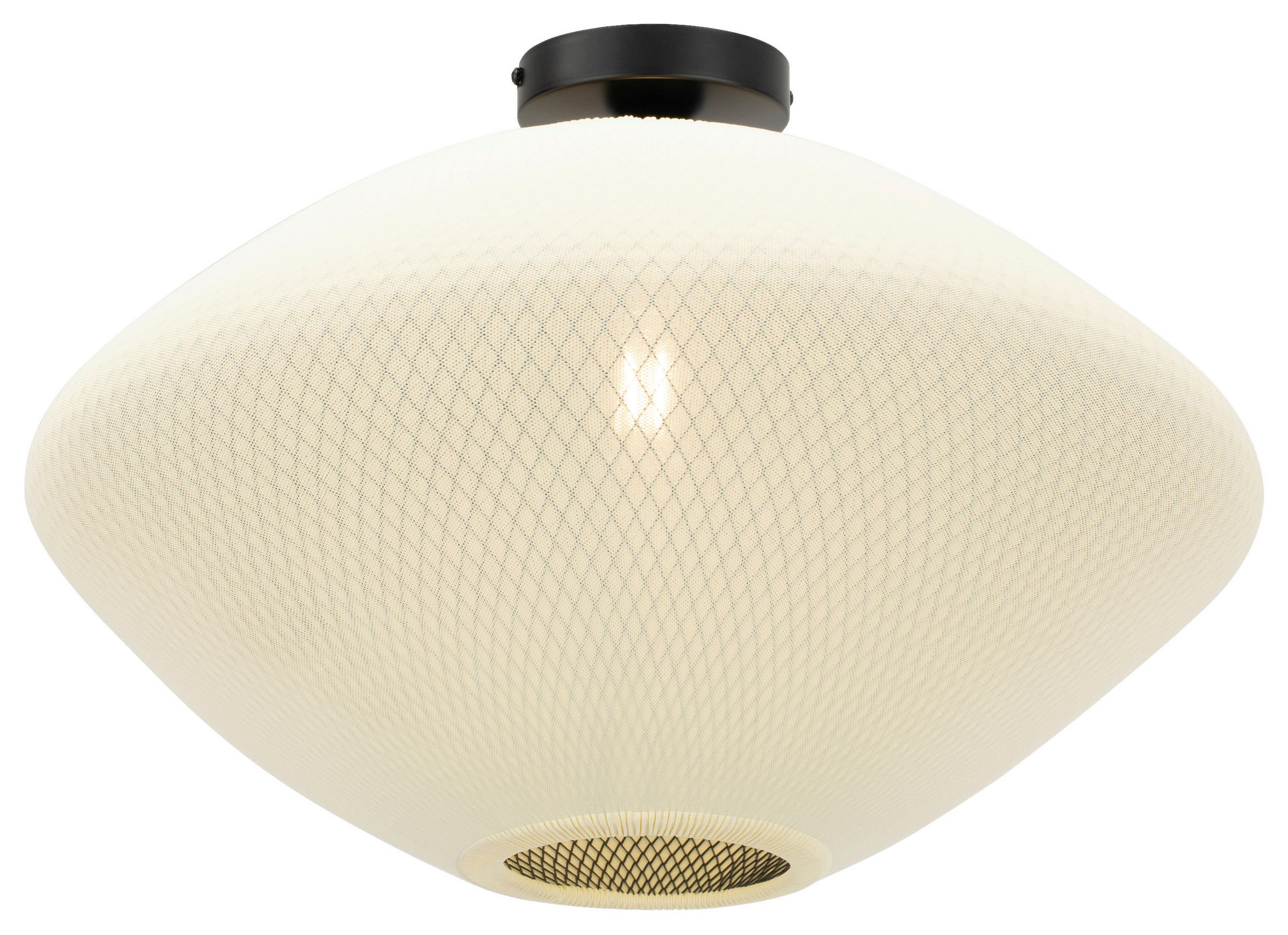 DECKENLEUCHTE 50/26,4 cm   - Beige, Design, Textil/Metall (50/26,4cm) - Collet's Monde