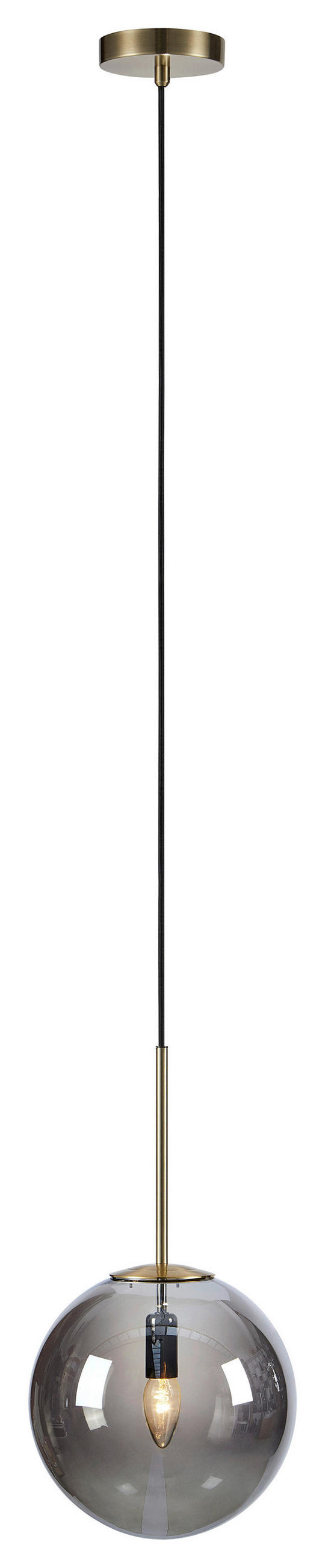 PENDELLEUCHTE DIONE 25/47/25 cm - Grau, Basics, Glas/Metall (25/47/25cm) - Markslöjd