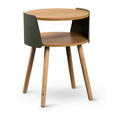 BEISTELLTISCH in Holz, Metall, Holzwerkstoff 40/40/55 cm  - Eichefarben/Grün, Design, Holz/Holzwerkstoff (40/40/55cm) - Xora