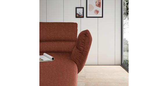 ECKSOFA  in Flachgewebe Rostfarben  279-327/176-217 cm  - Rostfarben/Schwarz, Design, Textil/Metall (279-327/176-217cm) - Dieter Knoll