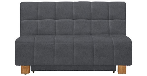 SCHLAFSOFA in Flachgewebe Dunkelgrau  - Dunkelgrau/Naturfarben, MODERN, Holz/Textil (145/92/102cm) - Novel