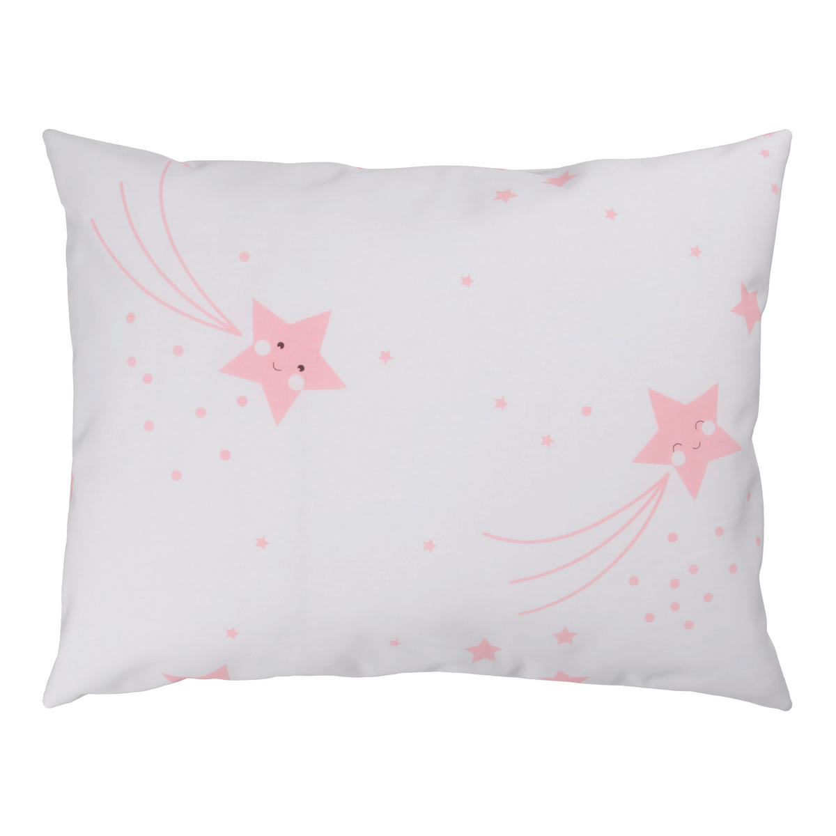 BABYBETTWÄSCHESET 100/135 cm  - Weiss/Rosa, Basics, Textil (100/135cm) - My Baby Lou