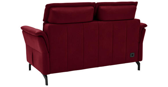 2-SITZER-SOFA  in Mikrofaser Rot  - Rot/Schwarz, KONVENTIONELL, Textil/Metall (178/103/95cm) - Dieter Knoll