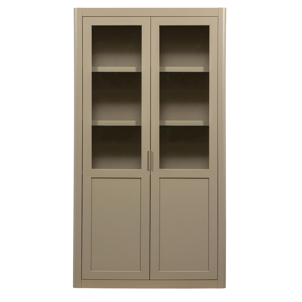 VITRINE  in Kiefer Schlammfarben  - Schlammfarben/Schwarz, Design, Holz/Metall (120/217/48cm) - Livetastic