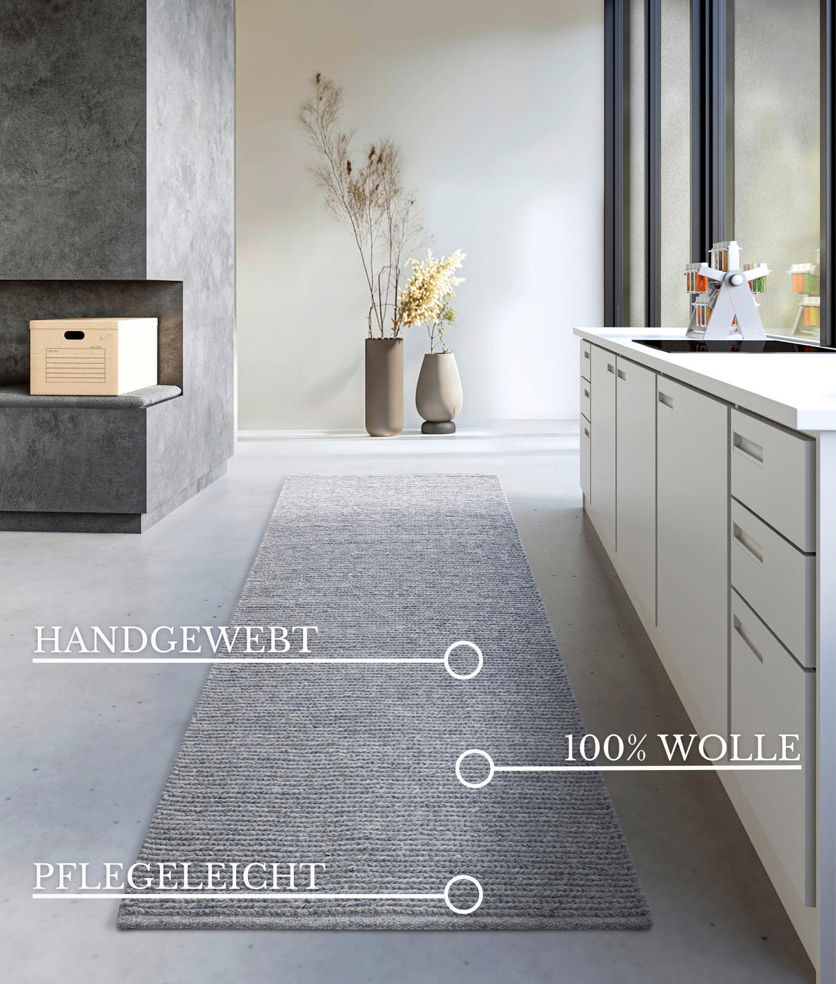 LÄUFER 80/200 cm Kollektion 1748  - Hellgrau, Basics, Textil (80/200cm) - Villeroy & Boch