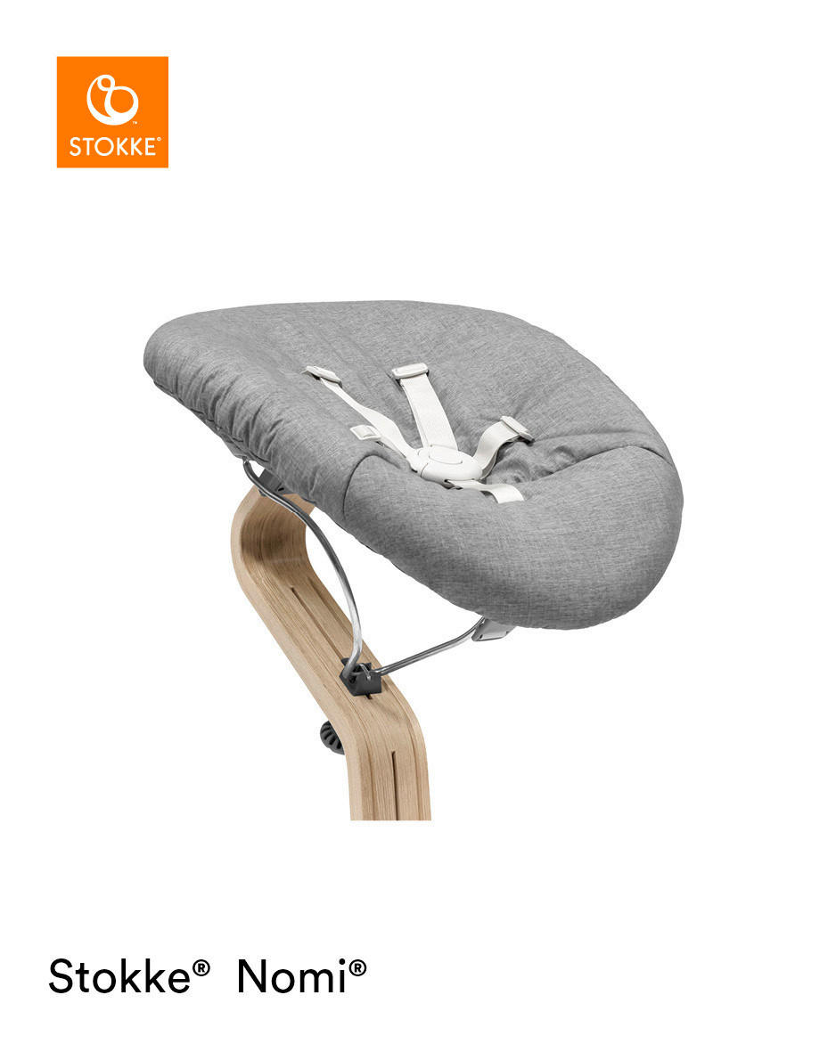STOLČEK ZA HRANJENJE-LEŽALNIK  NOMI  40/40/65 cm         siva  - modra/siva, Trend, umetna masa/tekstil (40/40/65cm) - Stokke