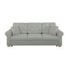 SCHLAFSOFA Chenille Dunkelgrau  - Dunkelgrau/Buchefarben, Design, Holz/Textil (240/94/98cm) - MID.YOU