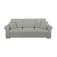 SCHLAFSOFA Chenille Dunkelgrau  - Dunkelgrau/Buchefarben, Design, Holz/Textil (240/94/98cm) - MID.YOU