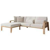 ECKSOFA  in Struktur Creme  178/264 cm  - Creme/Naturfarben, KONVENTIONELL, Holz/Textil (178/264cm) - Sit & More
