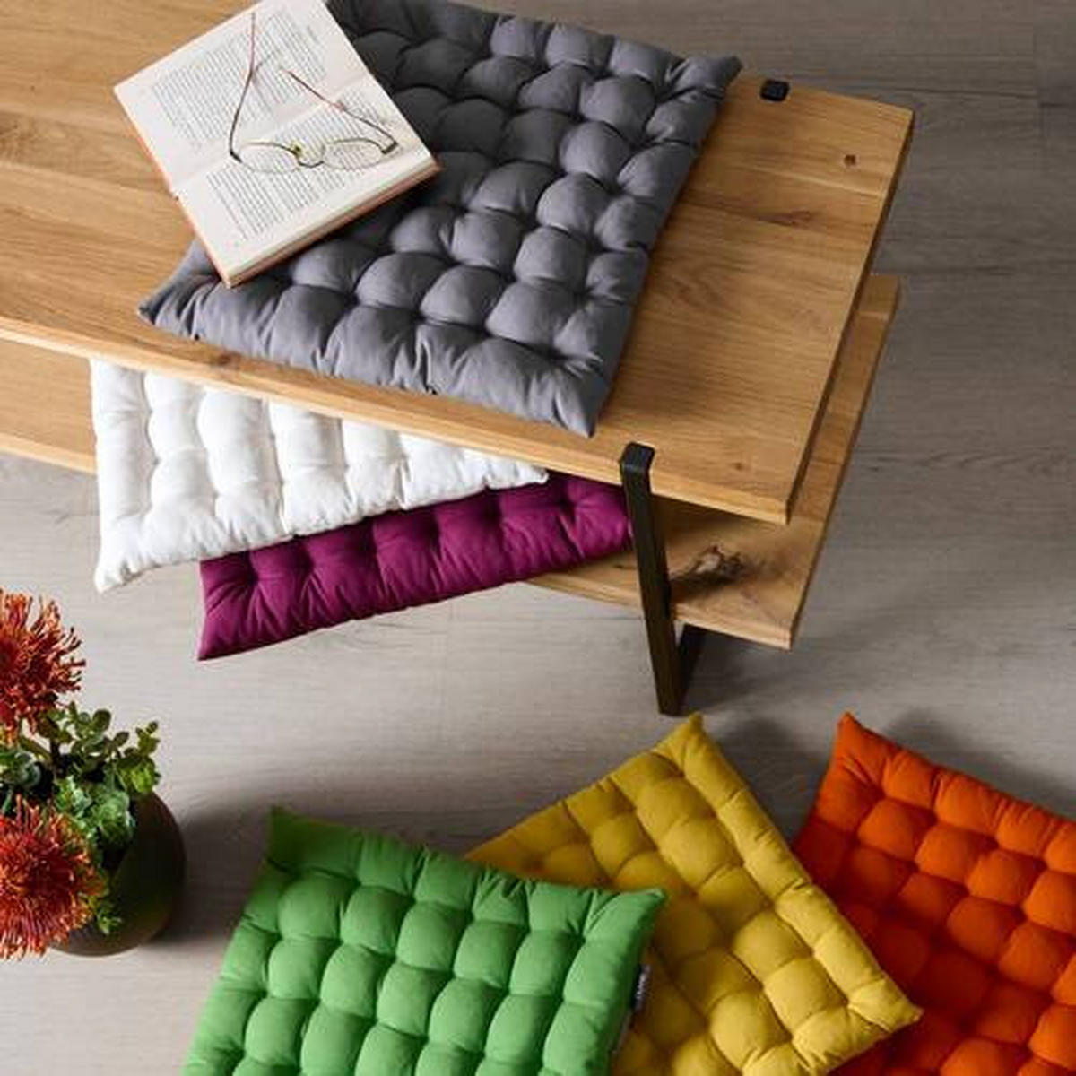 SITZKISSEN  38/38 cm   - Grau, Basics, Textil (38/38cm) - Novel