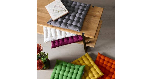 SITZKISSEN WALTRAUD - Grün, Basics, Textil (38/38cm) - Novel
