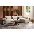 ECKSOFA  in Chenille Creme  340/190 cm  - Greige/Creme, Design, Kunststoff/Textil (340/190cm) - Belluti