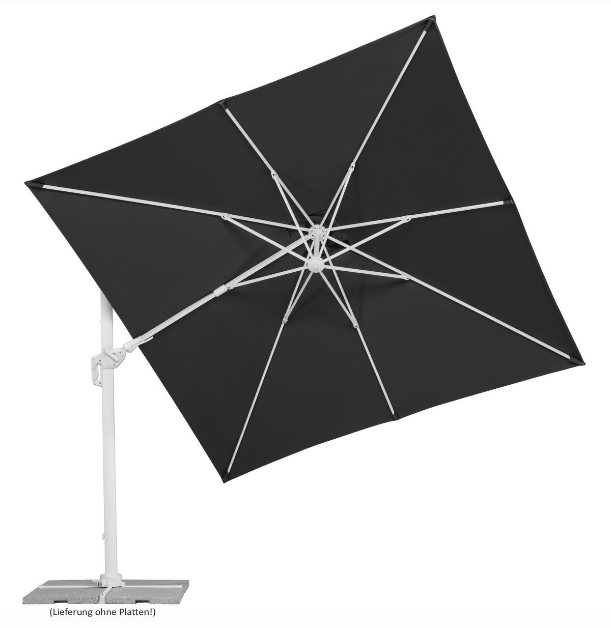 ZÁVESNÝ SLNEČNÍK 358/263/300 cm - biela/antracitová, Basics, kov/textil (358/263/300cm)