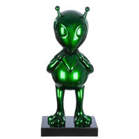 SKULPTUR - Jadegrün/Schwarz, Basics, Kunststoff/Stein (30/68/21,5cm)