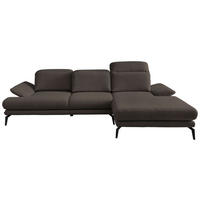 HÖRNSOFFA i vävt tyg brun  - brun/svart, Design, metall/textil (289/180cm) - MID.YOU