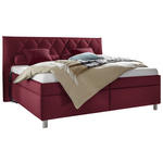 POLSTERBETT Matratze, gepolstertes Kopfteil, Lattenrost, Bettkasten, motorische Verstellbarkeit Rot 160/200 cm  - Silberfarben/Rot, KONVENTIONELL, Holz/Textil (160/200cm) - Esposa