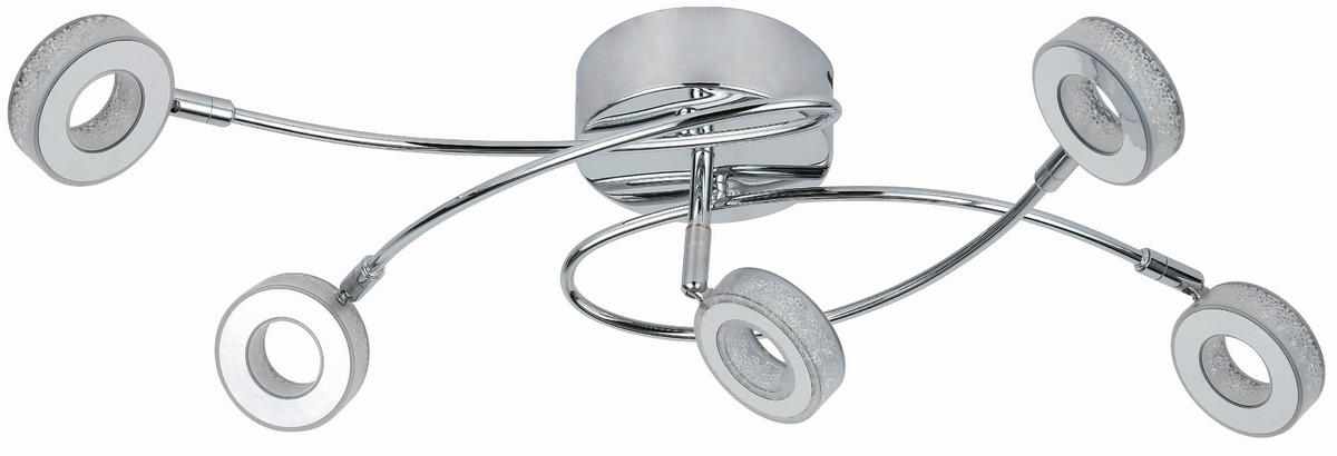 LED-TAKLAMPA Vinola 68/30/20 cm  - kromfärg, Design, metall/plast (68/30/20cm)