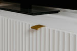 LOWBOARD Weiß  - Goldfarben/Weiß, Design, Holzwerkstoff/Kunststoff (179/61/41cm) - MID.YOU