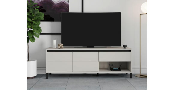 LOWBOARD  150,5/52/40 cm 1 Schublade(n) stehend  - Kaschmir/Schwarz, Basics, Holzwerkstoff/Kunststoff (150,5/52/40cm) - Carryhome