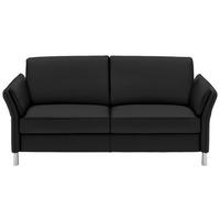 2,5-SITZER in Echtleder Schwarz  - Alufarben/Schwarz, Design, Leder/Metall (164cm) - Dieter Knoll