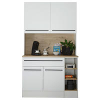 BUFFET 120/211/58 cm  in Weiß, Eiche Artisan  - Weiß/Eiche Artisan, Basics, Holzwerkstoff/Kunststoff (120/211/58cm) - MID.YOU