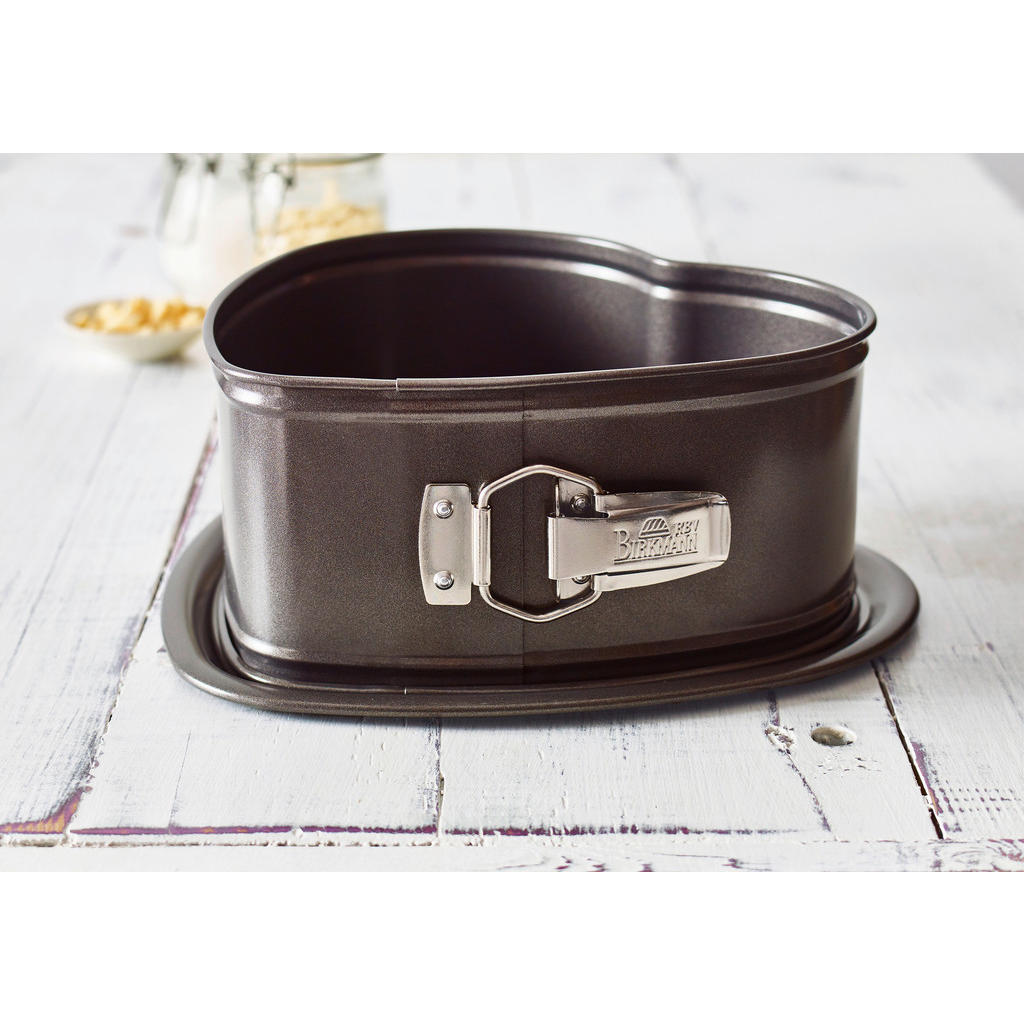 Thumbnail - Birkmann Springform Easy Baking, Schwarz, Metall, 1,5 L, herzförmig, 9 cm, antihaftbeschichtet, Backen, Backformen, Spri...