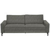 3-SITZER-SOFA in Flachgewebe Graubraun  - Graubraun/Schwarz, Design, Textil/Metall (218/86/97cm) - Hom`in