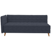 LIEGE in Textil Blau - Blau, MODERN, Holz/Textil (210/84/130cm) - Joka