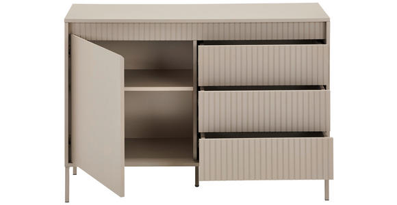 KOMMODE  in 110,8/77,8/40 cm  - Kaschmir, Trend, Holzwerkstoff/Metall (110,8/77,8/40cm) - Xora