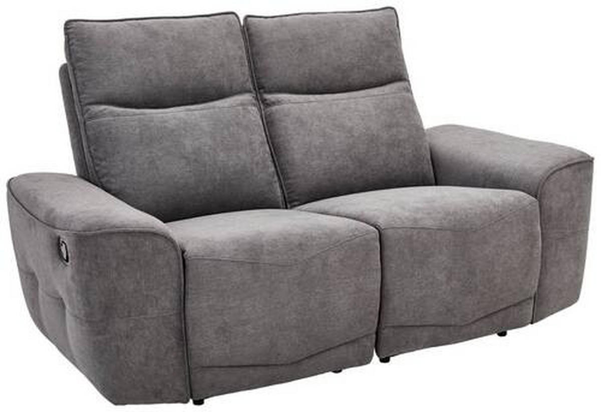 KÉTÜLÉSES KANAPÉ fém, műanyag, textil, faalapú anyag szürke  - fekete/szürke, Konventionell, műanyag/faalapú anyag (170cm) - Celina Home