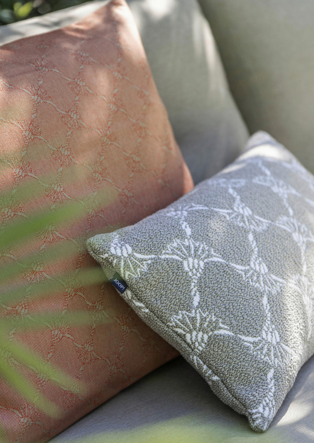 OUTDOOR-KISSEN  - Aprikose, Design, Textil (50/50cm) - Joop!